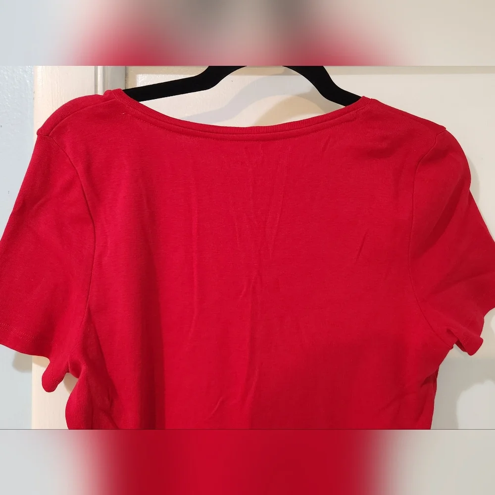 Women's Talbots Red Tee, Size L/P - Picture 7 of 8